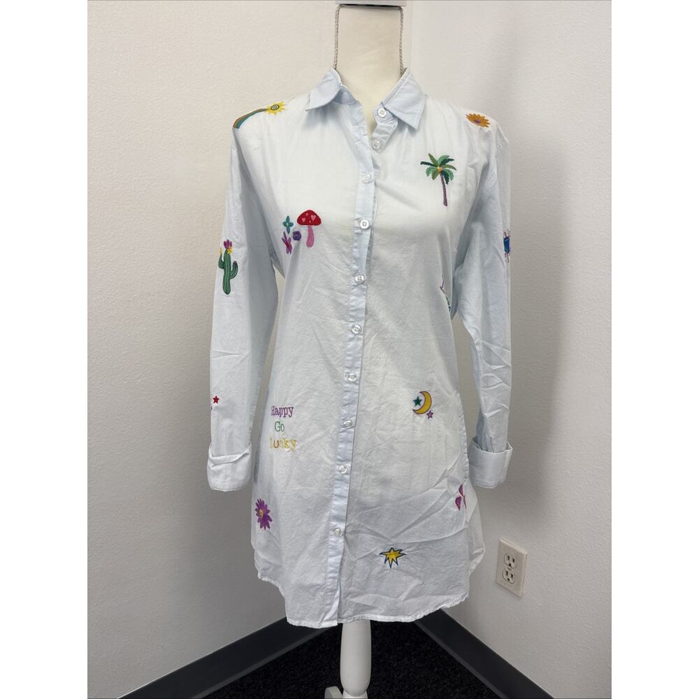 Romi Basha Button Down Shirt Dress one Size {small} Brand New W/ Pockets